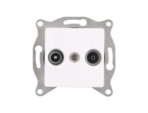 CARIVA Gniazdo antenowe TV/RD przelotowe białe