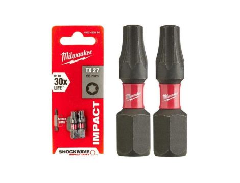 BIT, GROT, KOŃCÓWKA TORX TX27 25MM 2 SZT,