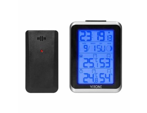 ORNO STACJA POGODOWA BEZPRZEWODOWA TEMP, WILG, LCD, ALARM