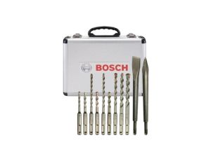 Zestaw dłut i wierteł sds-plus 11szt w walizce