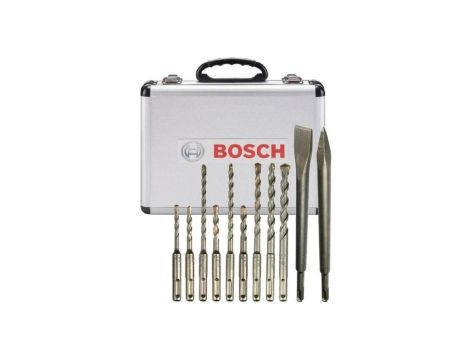 Zestaw dłut i wierteł sds-plus 11szt w walizce