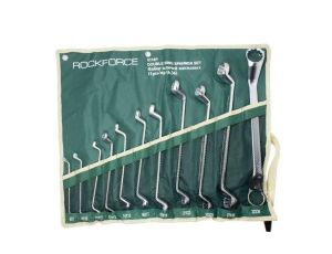 ROCKFORCE KLUCZ OCZKOWY ODGIĘTY kpl.11el. 6 - 36mm