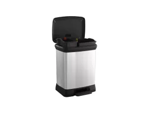 CURVER KOSZ NA ŚMIECI Z PEDAŁEM DECO BIN 10+18L /IML METALIZOWANY