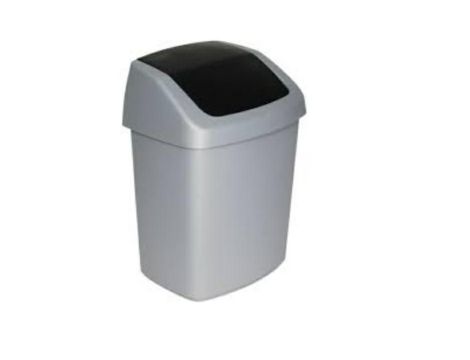 CURVER KOSZ NA ŚMIECI 10L  /CIEMNOSZARY/ SREBRNY