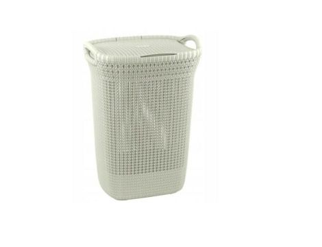 CURVER KOSZ NA BIELIZNĘ KNIT 57L    /KREMOWY