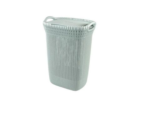 CURVER KOSZ NA BIELIZNĘ KNIT 57L    /SZAROBŁĘKITNY