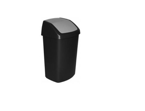 CURVER KOSZ NA ŚMIECI 50L  /CZARNY/ SREBRNY