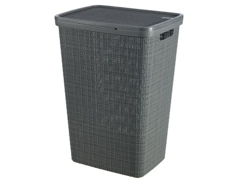 CURVER KOSZ NA BIELIZNĘ JUTE 58L   /CIEMNY SZARY