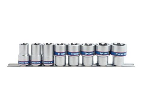 KING TONY ZESTAW NASADEK 1/2" TORX PLUS 8cz.