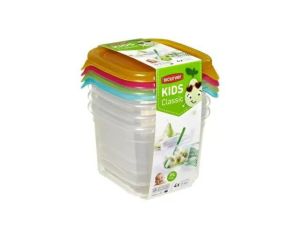 CURVER ZESTAW POJEMNIKÓW FRESH&GO 4X0,45L   /TRANSPARENTNY/ MIX