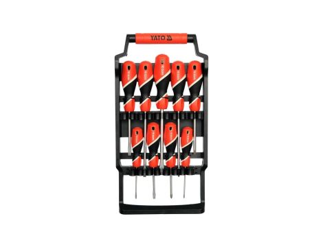 ZESTAW WKRĘTAKÓW PŁASKICH I KRZYŻOWYCH NA STOJAKU 9 SZTUK