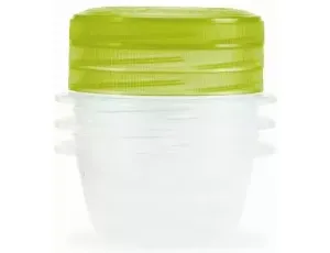 CURVER TAKE AWAY TWIST 3X0,5L   /TRANSPARENTNY/ ZIELONY