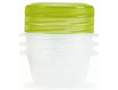CURVER TAKE AWAY TWIST 3X0,5L   /TRANSPARENTNY/ ZIELONY