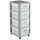 CURVER REGAŁ INFINITY KD 4X10L AŻUROWY   /SZARY/BIAŁY
