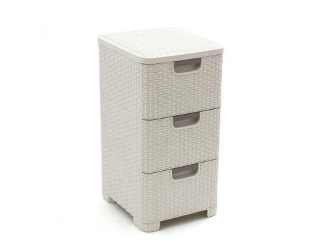 CURVER REGAŁ Z 3 SZUFLADAMI 3x14L  /KREMOWY