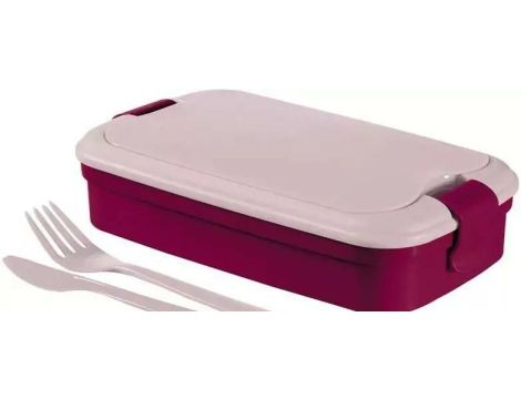 CURVER POJEMNIK ŚNIADANIOWY ZE SZTUĆCAMI LUNCH&GO 1,4L  /FIOLETOWY