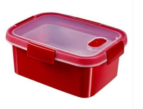 CURVER POJEMNIK NA ŻYWNOŚĆ PROSTOKĄTNY STEAMER 1,2L  /CZERWONY