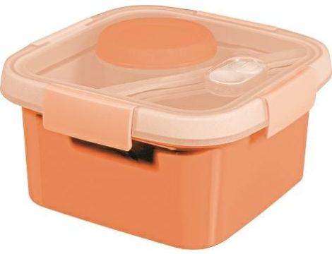 CURVER POJEMNIK NA ŻYWNOŚĆ KWADRATOWY LUNCH KIT 1,1L / BRZOSKWINIOWY