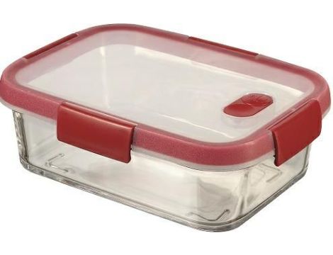 CURVER POJEMNIK COOK PROSTOKĄTNY 0,9L   /TRANSPARENTNY/ CZERWONY