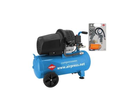 KOMPRESOR OLEJOWY 50L DWUTŁOKOWY TYP V 50L HL 425-50 + KIT
