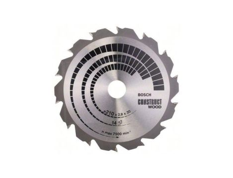 Piła tarczowa h construct wood 210*30z12