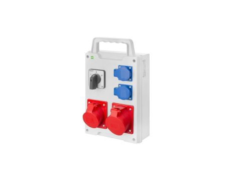 Rozdzielnica budowlana RS wyłącznik L/P, 2X2P+Z, 16A/5P, 32A/5P IP44 6214-17