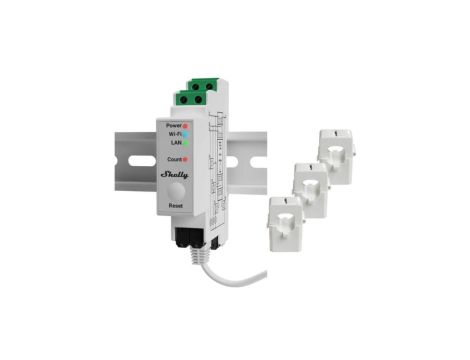 Shelly trójfazowy licznik energii do montażu na szynie DIN Shelly PRO 3EM 3800235268100