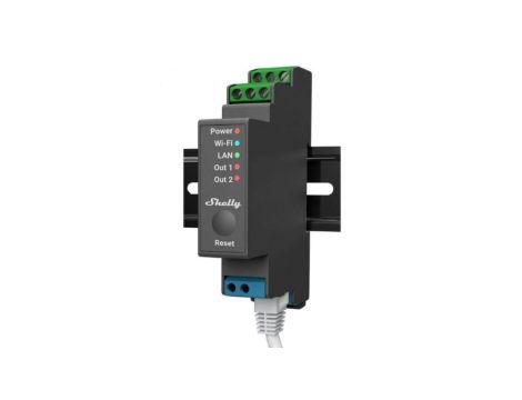 Shelly dwukanałowy inteligentny przekaźnik WiFi/LAN/BL 3800235268025
