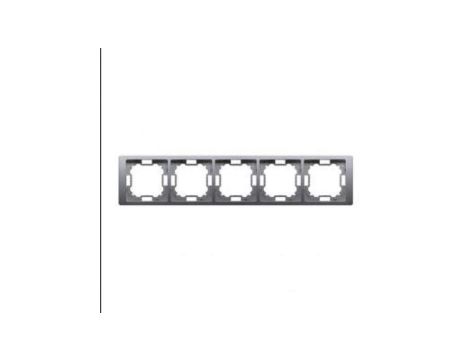 Simon Basic Neos Ramka pięciokrotna stal inox BMRC5/21