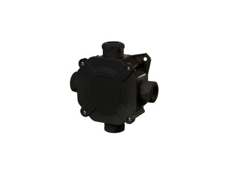 Puszka natynkowa hermetyczna 75X75X33 z wkładem 5x4/IP67/PG16 czarny 0298-09