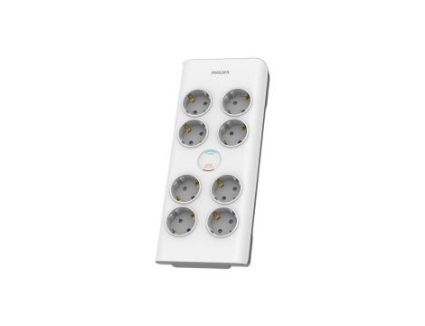 Listwa przepięciowa bez bolca pod biurko 8 gniazd schuko Philips SPN7080WA/58