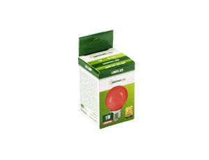 LED KULKA E-27 230V 1W CZERWONY SPECTRUM