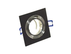 Oprawa sufitowa Delius kwadrat szczotkowana czarna