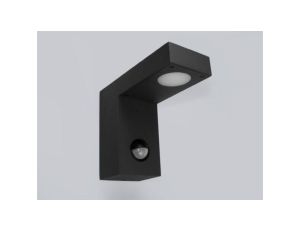 Oprawa elewacyjna LED Laia 7W WW czarna IP54 z czujnikiem PIR