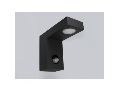 Oprawa elewacyjna LED Laia 7W WW czarna IP54 z czujnikiem PIR