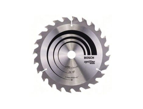 Piła tarczowa-h optiline wood 190*2.6*20/16 z24
