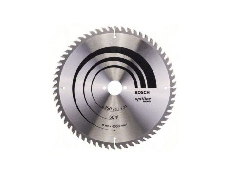 Piła tarczowa-h optiline wood 250*3,2*30/z60
