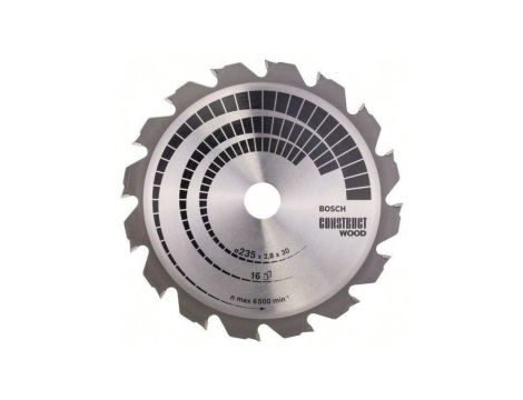 Piła tarczowa h construct wood 235*2.8*30/25z16