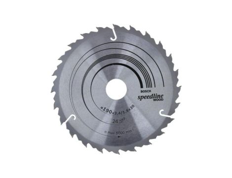 Piła tarczowa h speedline 190*2,6*30z24