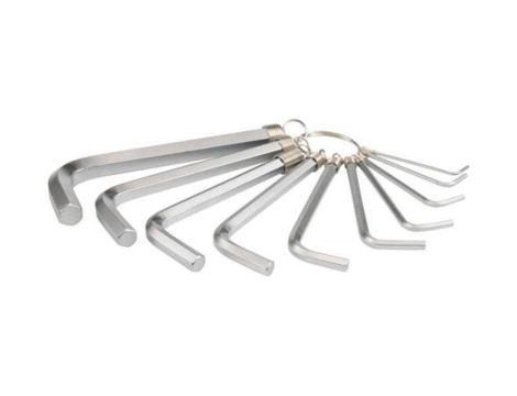 KLUCZE HEX ZESTAW 10-CZĘŚCIOWY 1,5-10MM CR-V