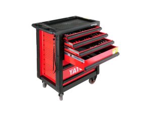 SZAFKA SERWISOWA NA KÓLKACH + NARZEDZIA 177 CZĘŚCI