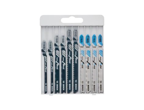 Zestaw brzeszczotów do wyrzynarki t 10 szt. drewno