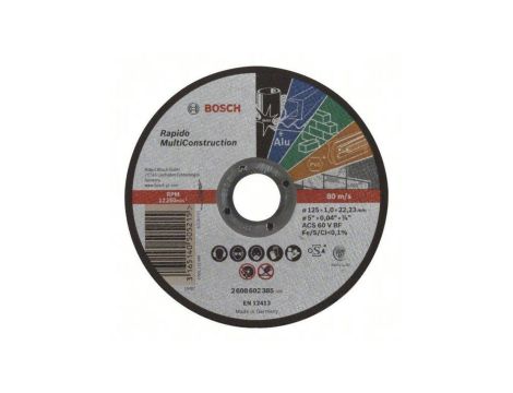 Tarcza rapido multiconstruction 125*1,0 prosta