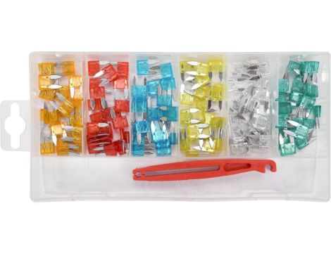 ZESTAW 121 BEZPIECZNIKÓW PŁYTKOWYCH MINI