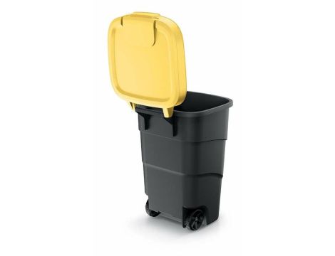 KEDEN KOSZ NA ŚMIECI WHEELER 110 L - ŻÓŁTY