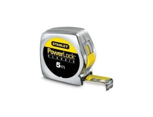 MIARA POWERLOCK, CHROMOWANA OBUDOWA PLASTIKOWA 5M/19MM K