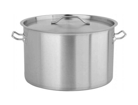 GARNEK ŚREDNI Z POKRYWKĄ ZE STALI NIERDZEWNEJ 40X26CM 32L