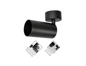 Lampa spotlight Fargo 1xGU10 czarna