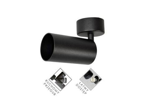 Lampa spotlight Fargo 1xGU10 czarna