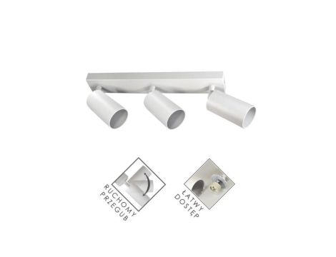 Lampa spotlight Fargo 3xGU10 biała
